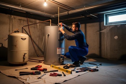Wes Plumbing - Installing a new hot water heater